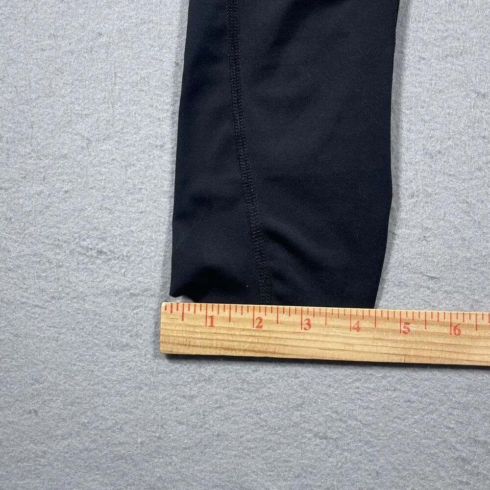 Athleta Leggings Womens XS Black‎ Mid Rise Cropped Reflective Spinning Workout